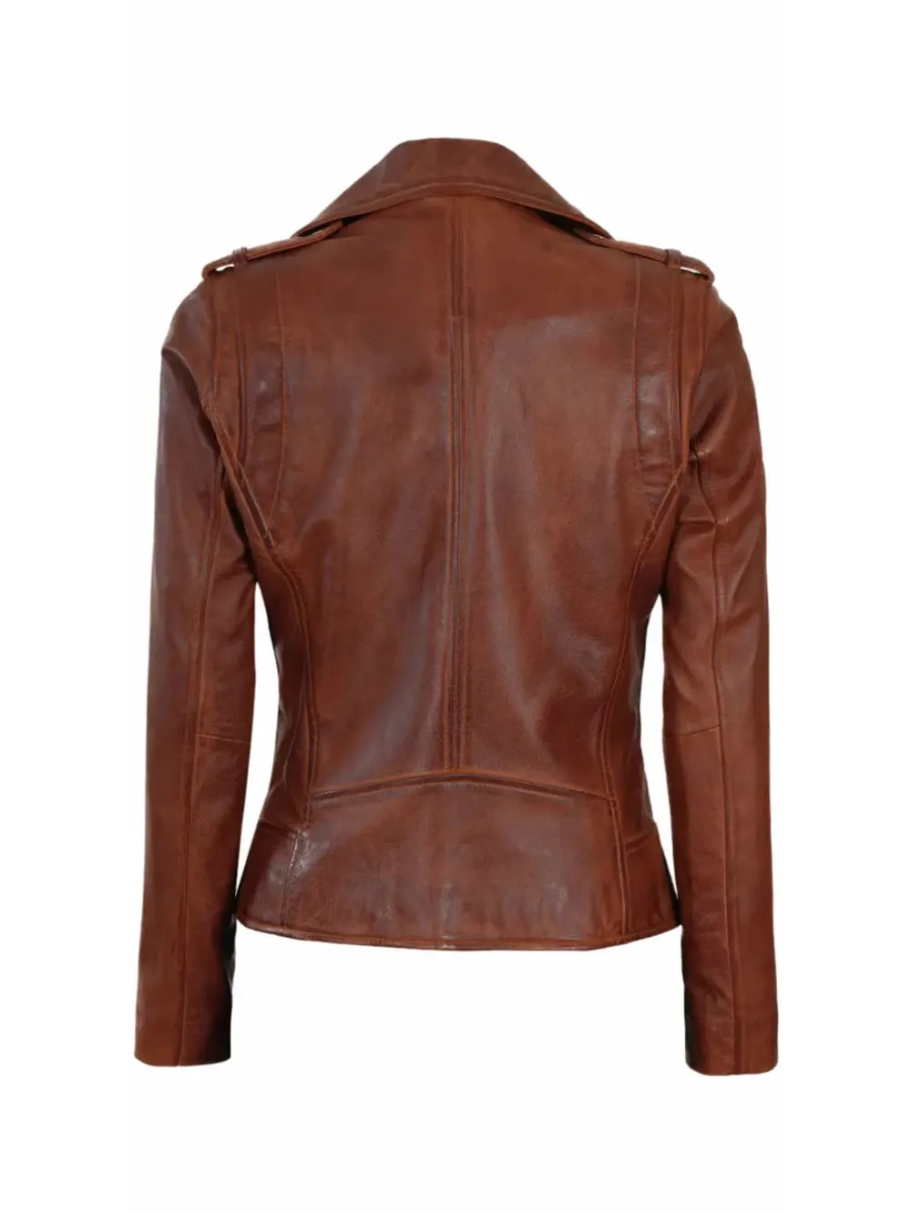 Camel Short Leather Jacket