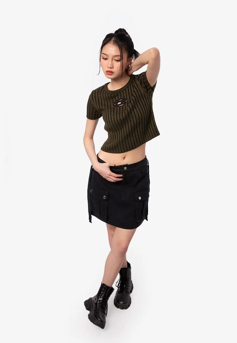 Cargo Mini Skirt Black