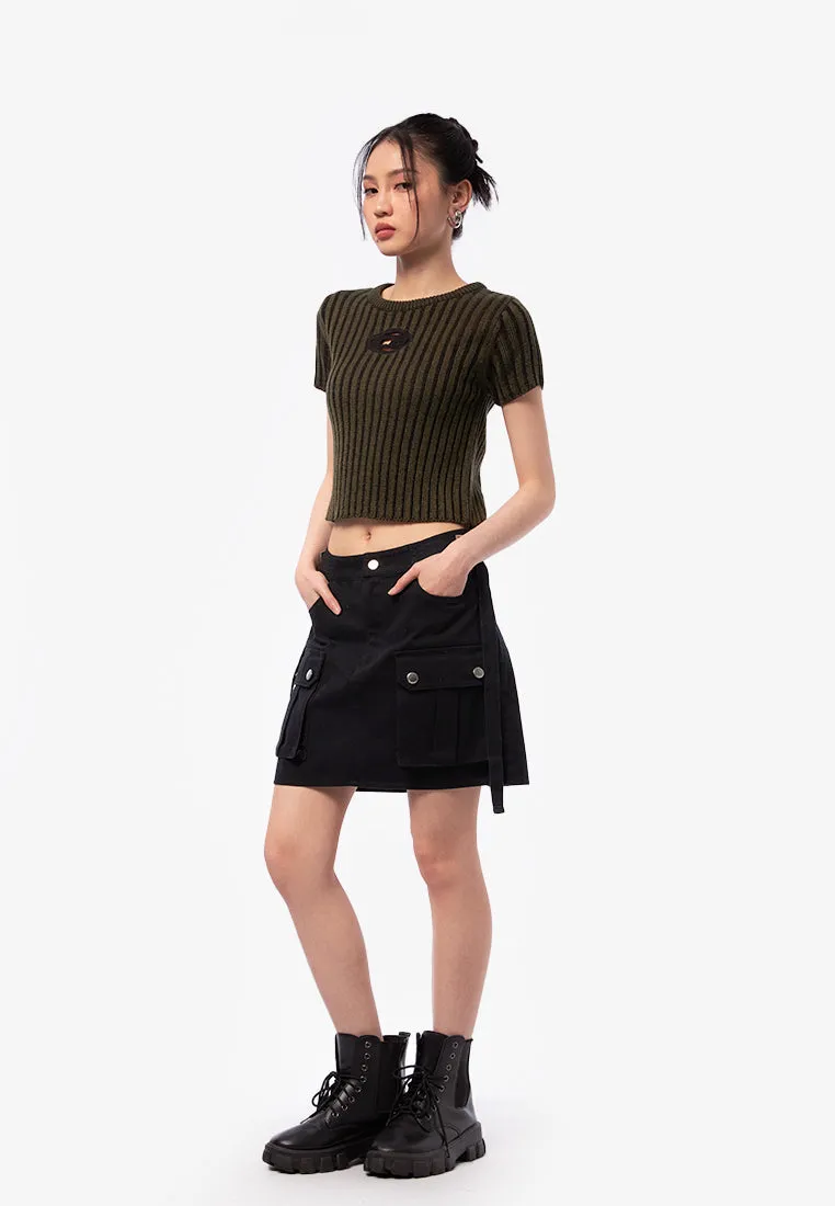 Cargo Mini Skirt Black