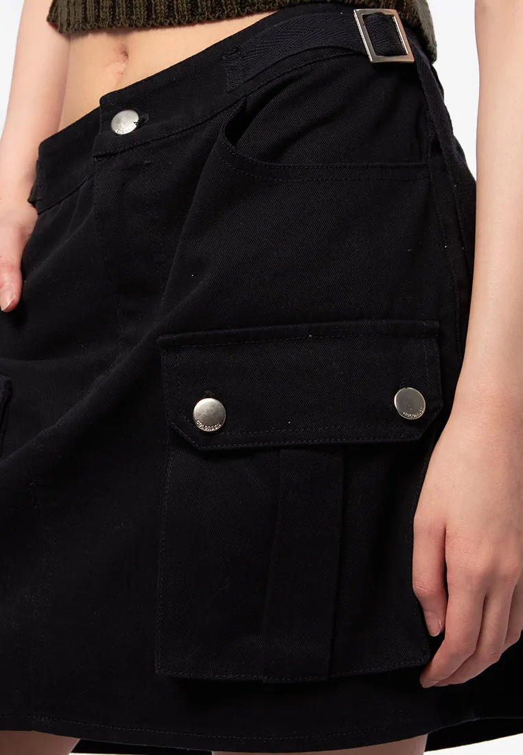 Cargo Mini Skirt Black
