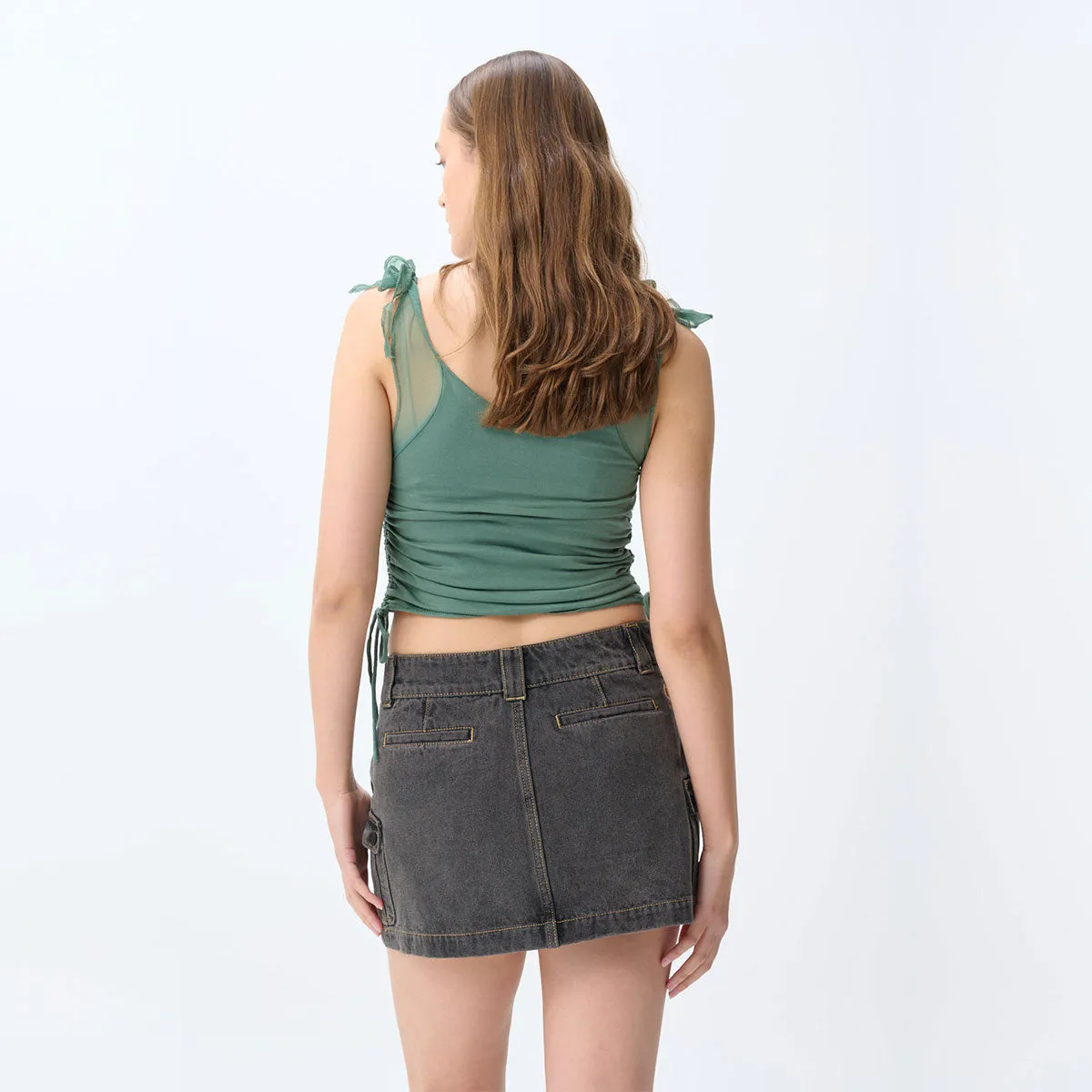 Cargo Work Skirt - Black
