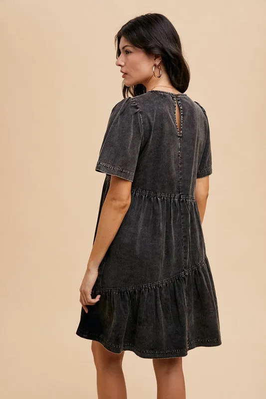 CHARCOAL BLOSSOM DRESS