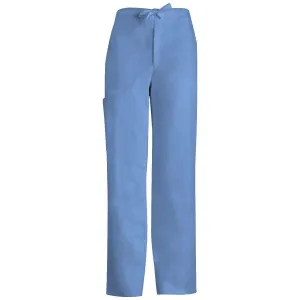 Cherokee Luxe 1022 Scrubs Pants Mens Fly Front Drawstring Ceil Blue