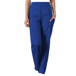 Cherokee Workwear 4200 Scrubs Pants Womens Natural Rise Tapered Pull-On Cargo Galaxy Blue