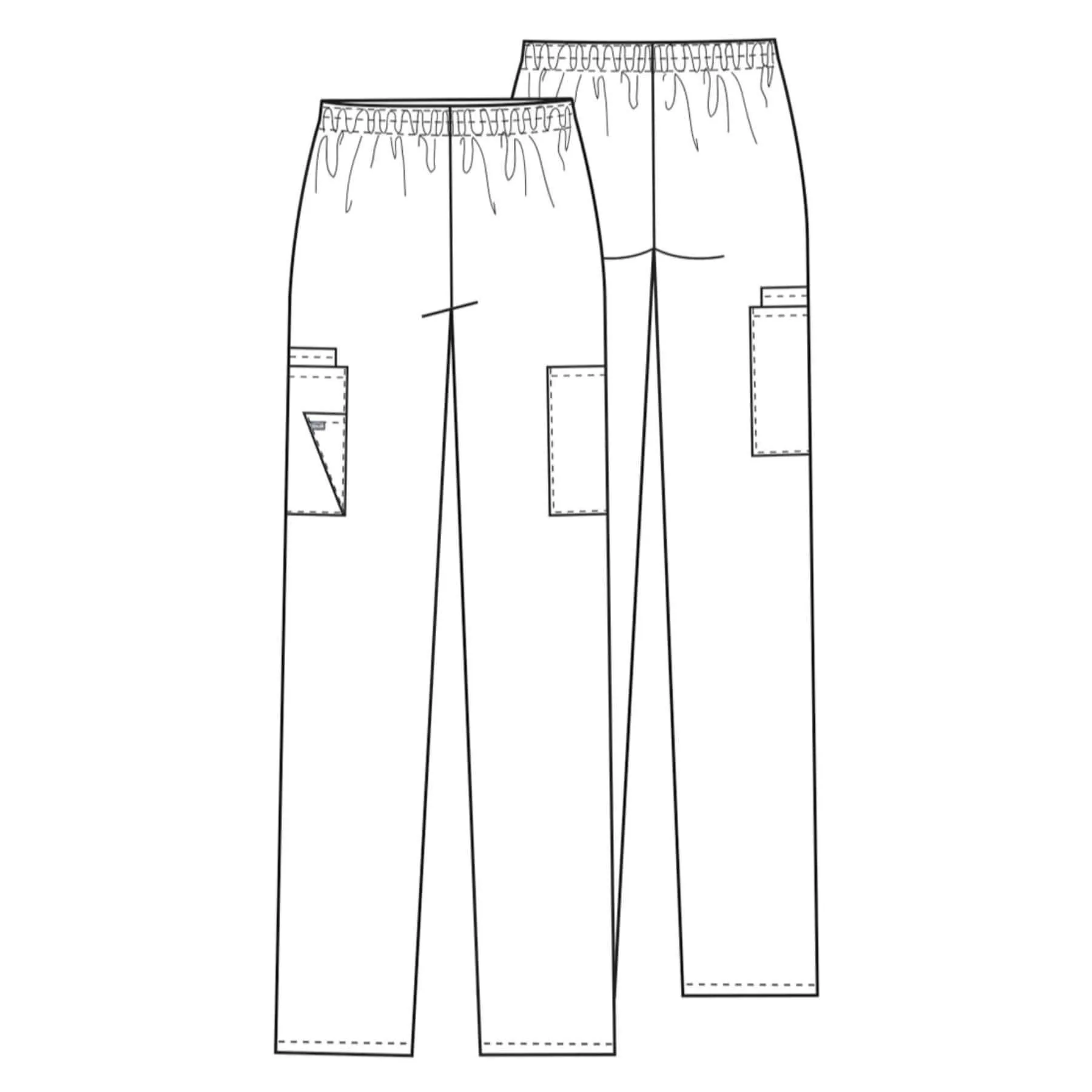 Cherokee Workwear 4200 Scrubs Pants Womens Natural Rise Tapered Pull-On Cargo Galaxy Blue