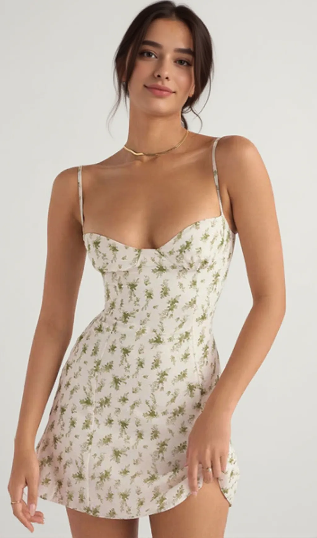 CHRISTIANA GARDEN PRINTED MINI DRESS