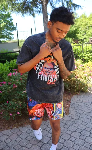 CHUCKY VINTAGE ACID WASH RACING TEE