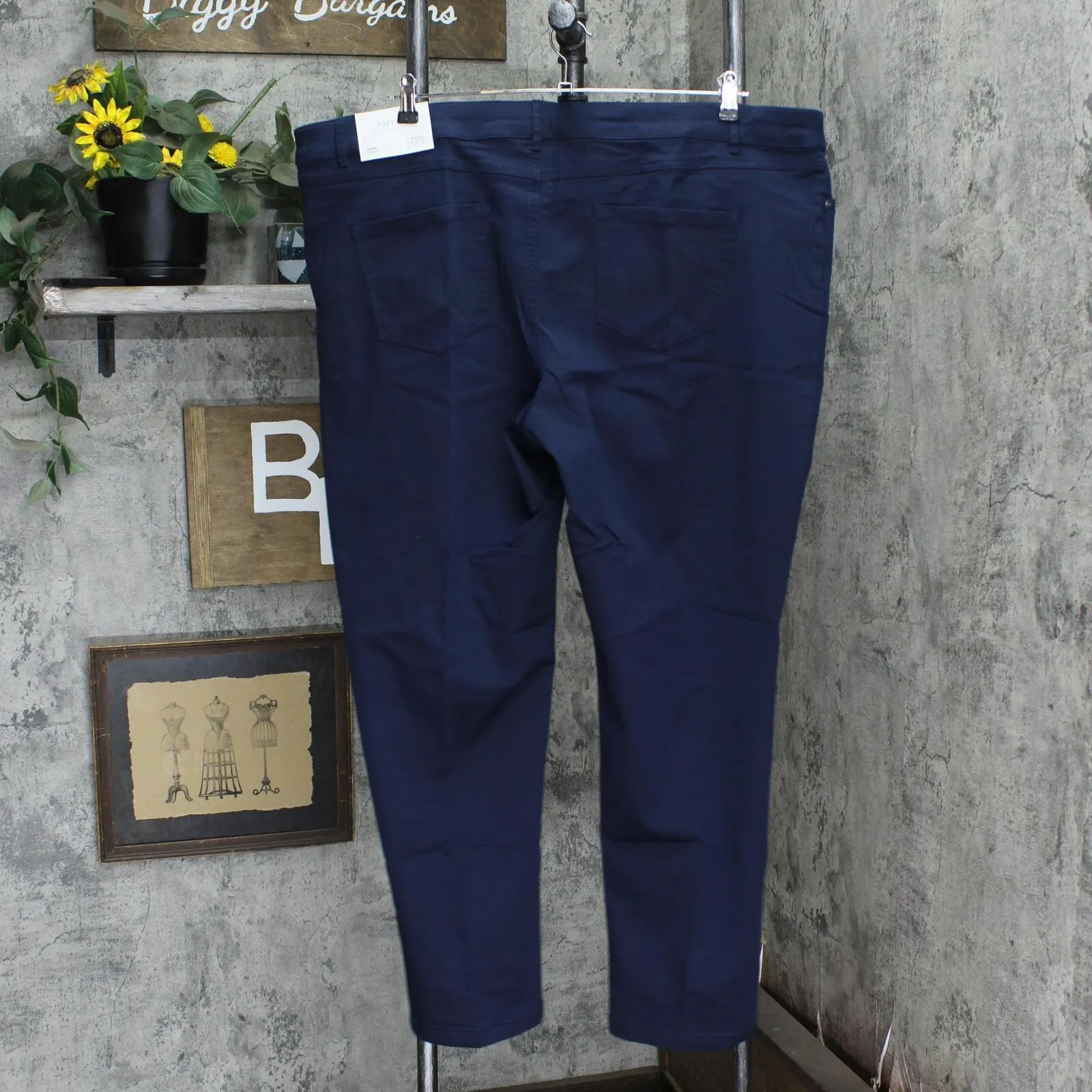 Cj Banks Womens Plus Stretch Tapered Straight Fit Mid-Rise Dress Pants JOS-5565
