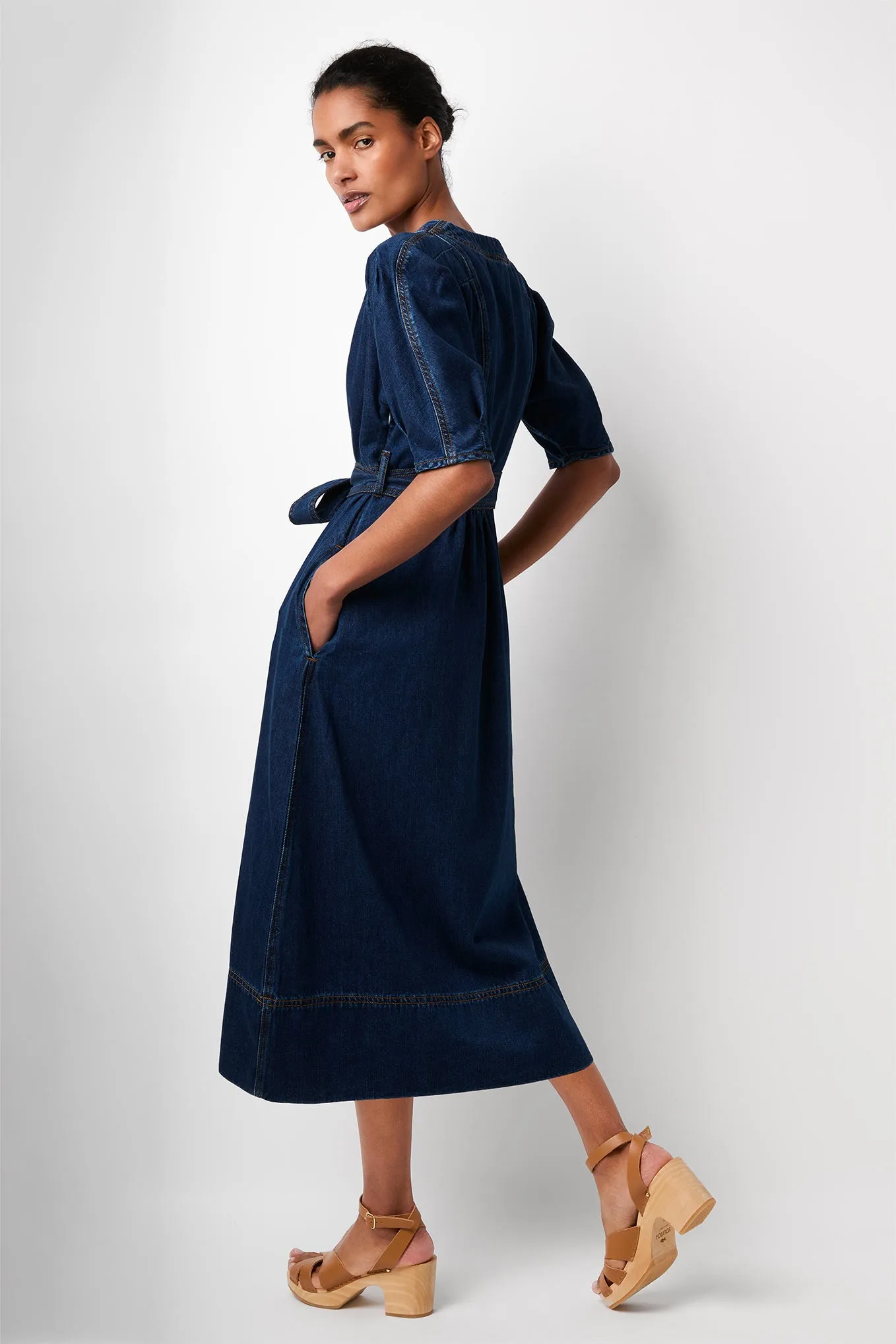 Claudine Denim Dress - Rinse