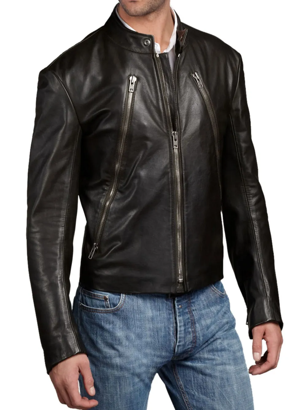 Cool Stylish Genuine Leather Biker Jacket for Men