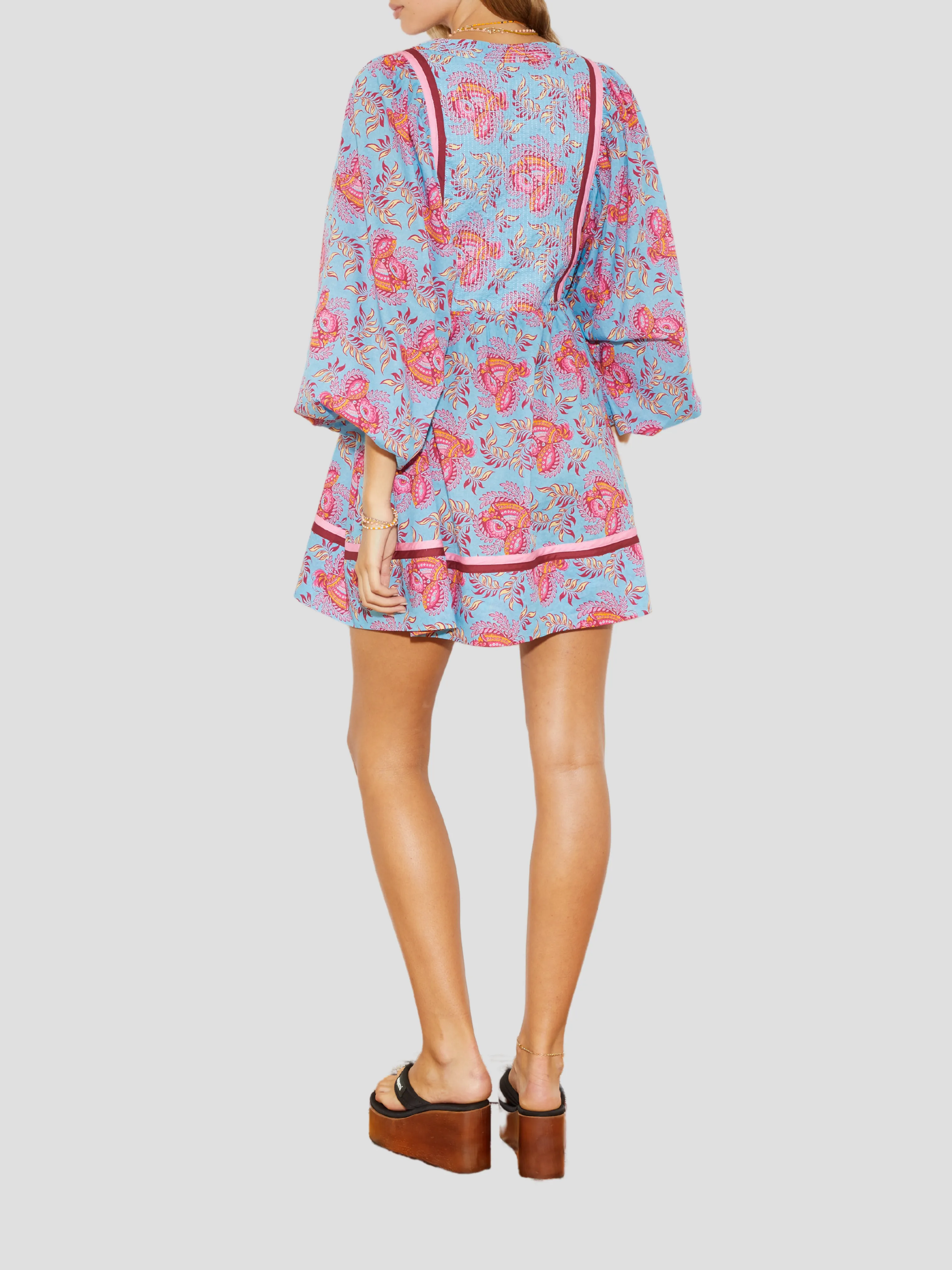 Coquille Batwing Mini Smock Dress