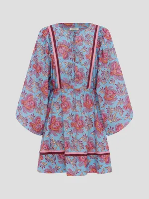 Coquille Batwing Mini Smock Dress