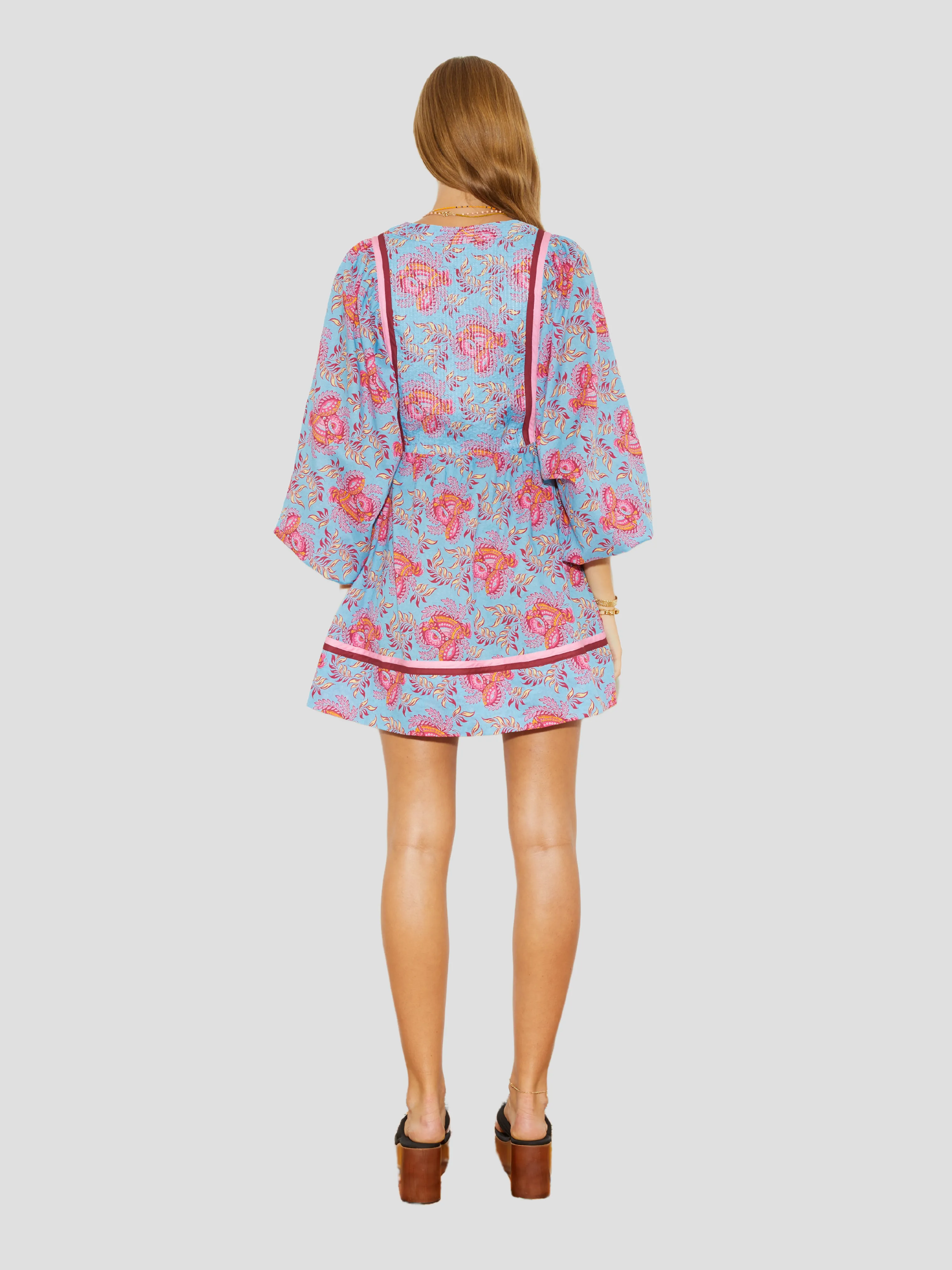 Coquille Batwing Mini Smock Dress