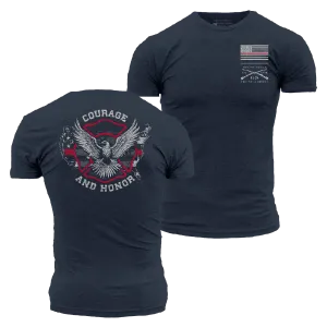 Courage and Honor T-Shirt - Midnight Navy