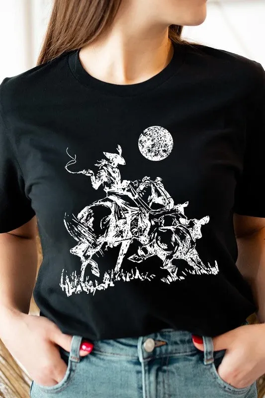 Cowboy Lasso Cow Western Graphic Tee