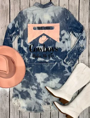 Cowboys Make Me Cry - Denim Dress