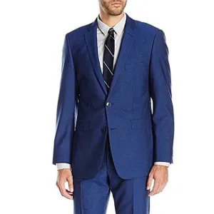 CREATIVE Mens Slim Fit 2 Piece Solid Suit Indigo