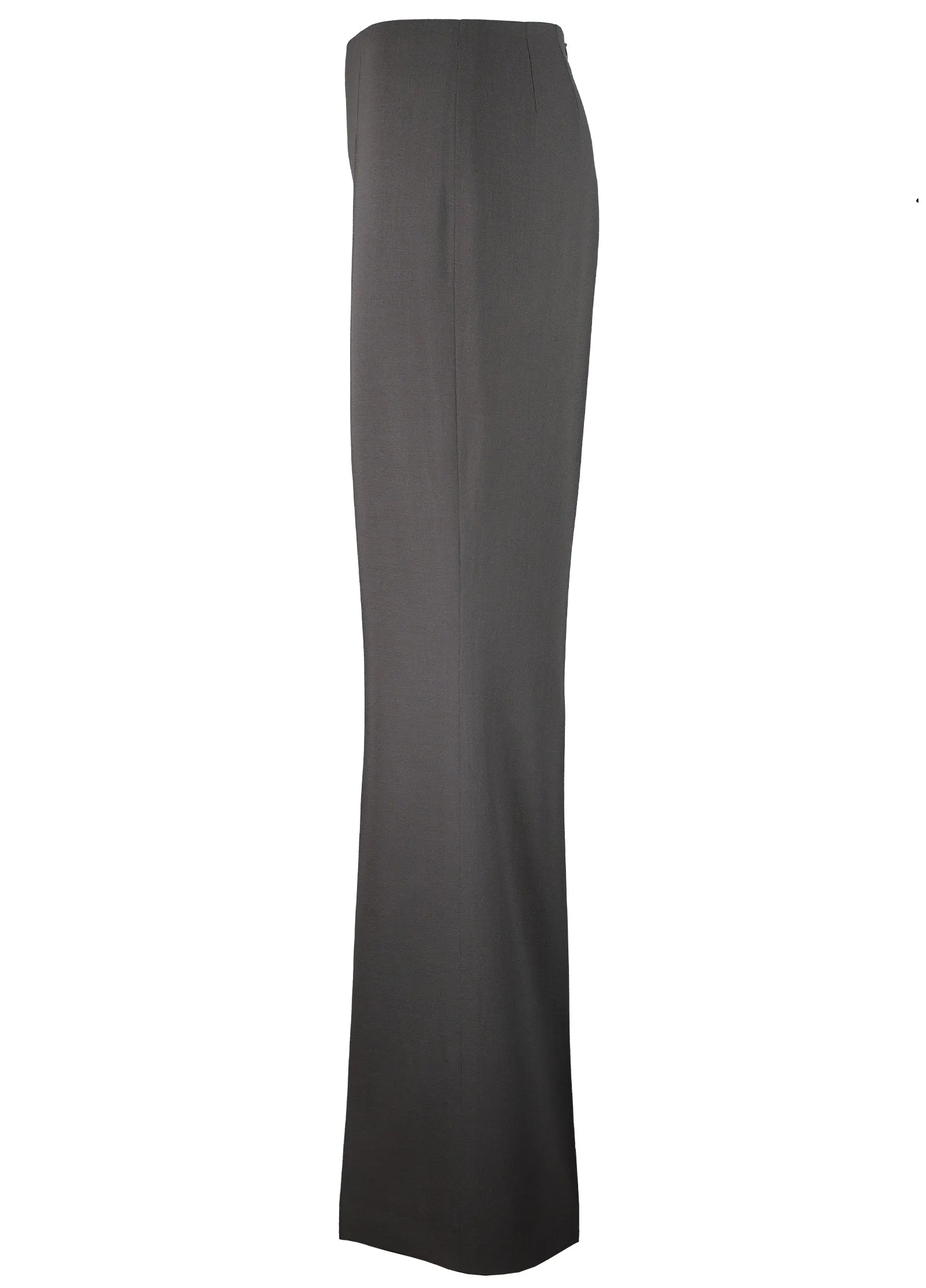 Crepe Fine Wool Wide Leg Pants