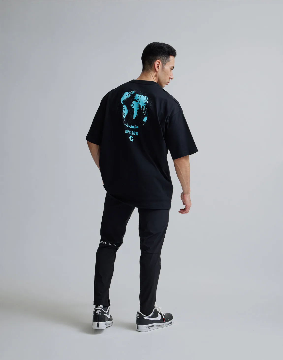 CRONOS WORLD GRAPHIC OVERSIZE T-SHIRTS【BLACK×GREEN】
