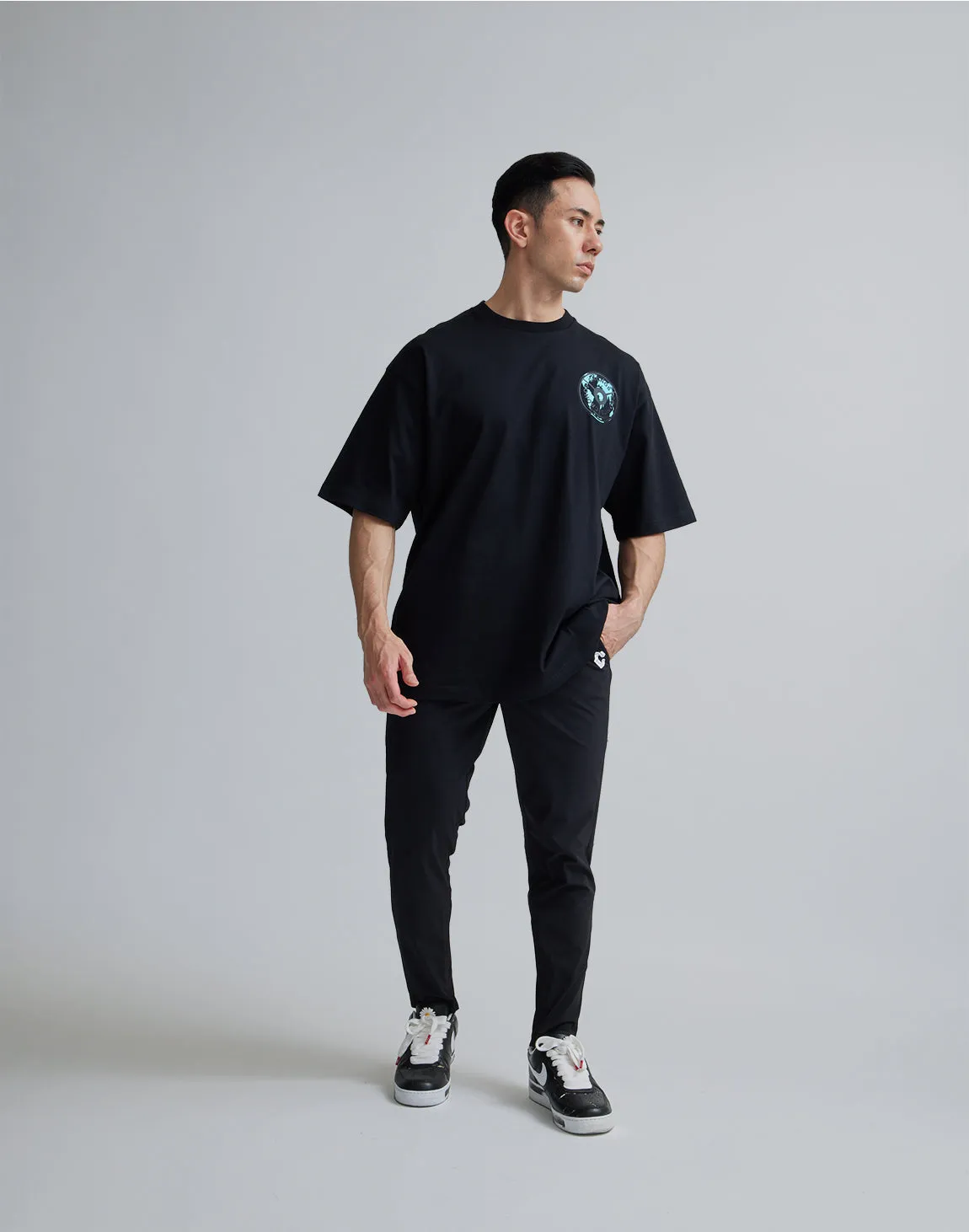 CRONOS WORLD GRAPHIC OVERSIZE T-SHIRTS【BLACK×GREEN】