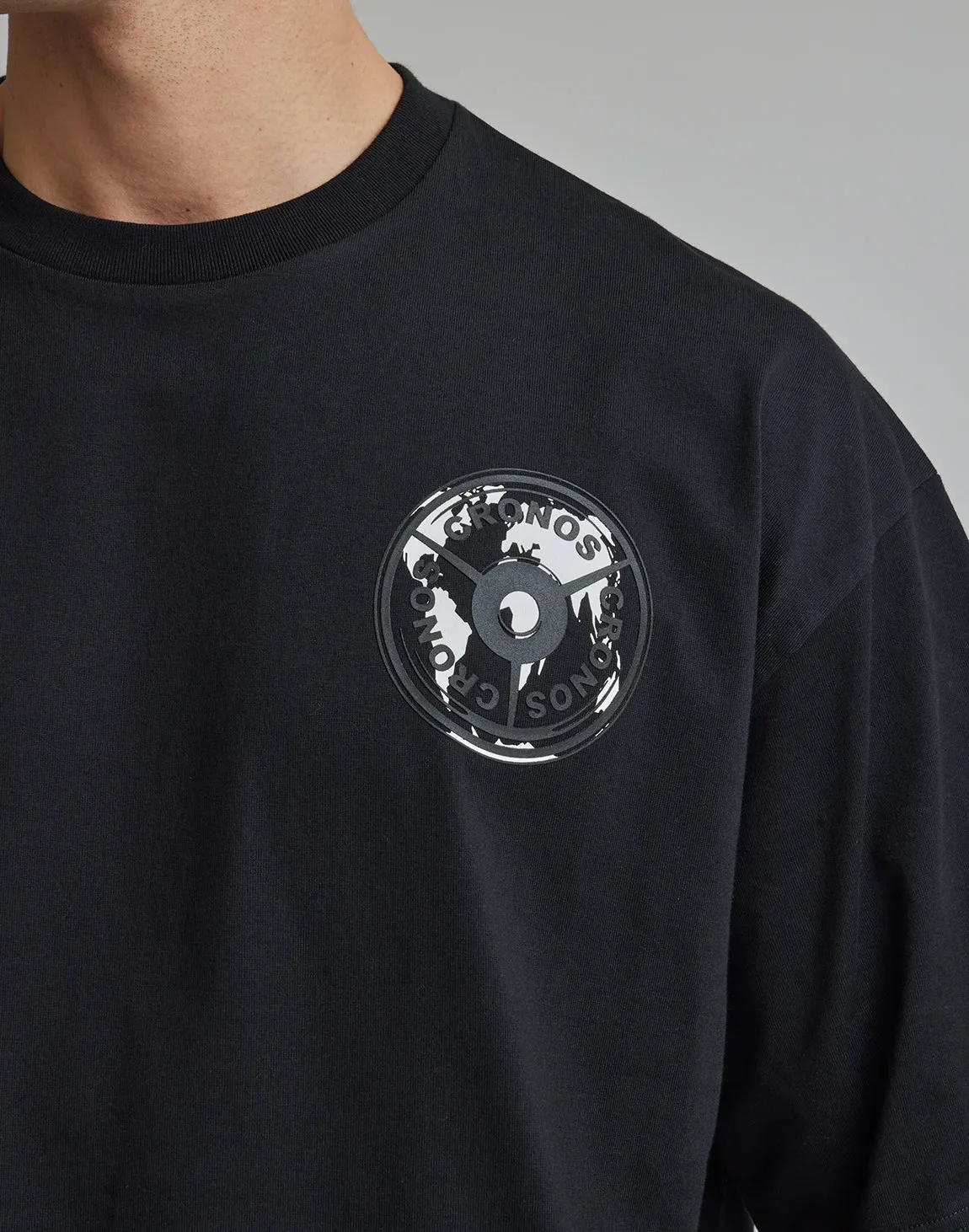 CRONOS WORLD GRAPHIC OVERSIZE T-SHIRTS【BLACK×GREEN】
