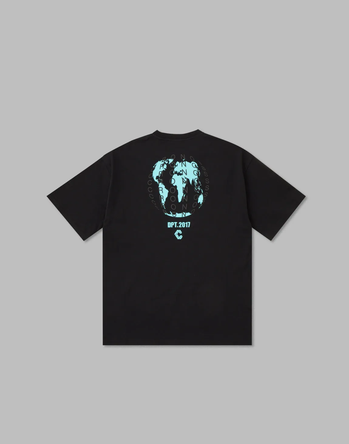 CRONOS WORLD GRAPHIC OVERSIZE T-SHIRTS【BLACK×GREEN】