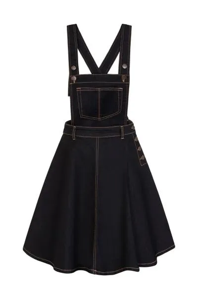 Dakota Pinafore Dress - Navy -