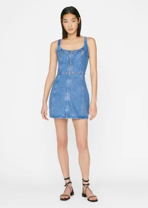 Denim Bustier Zip Dress (Sea Level)