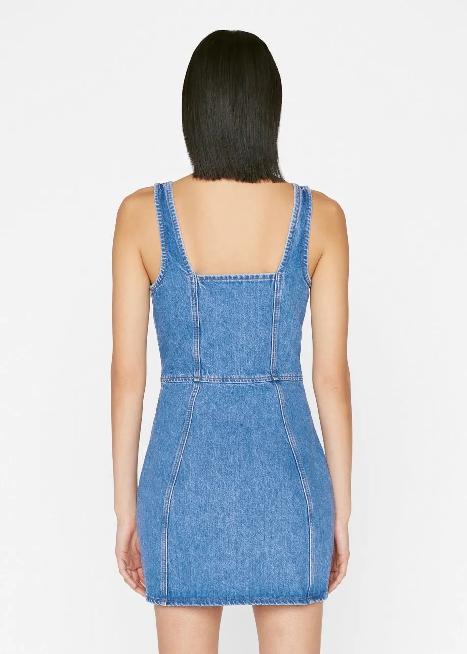 Denim Bustier Zip Dress (Sea Level)