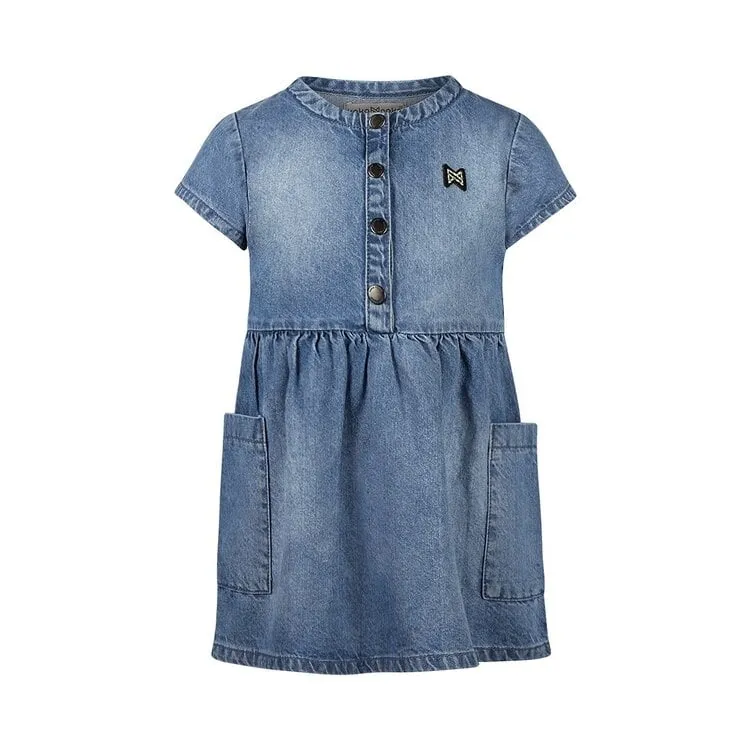 Denim Dress with Short Sleeves