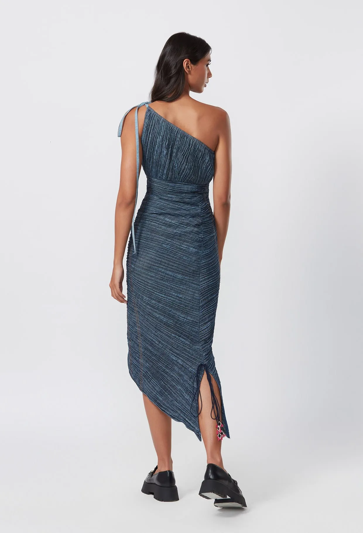 Denim Sari Style Dress