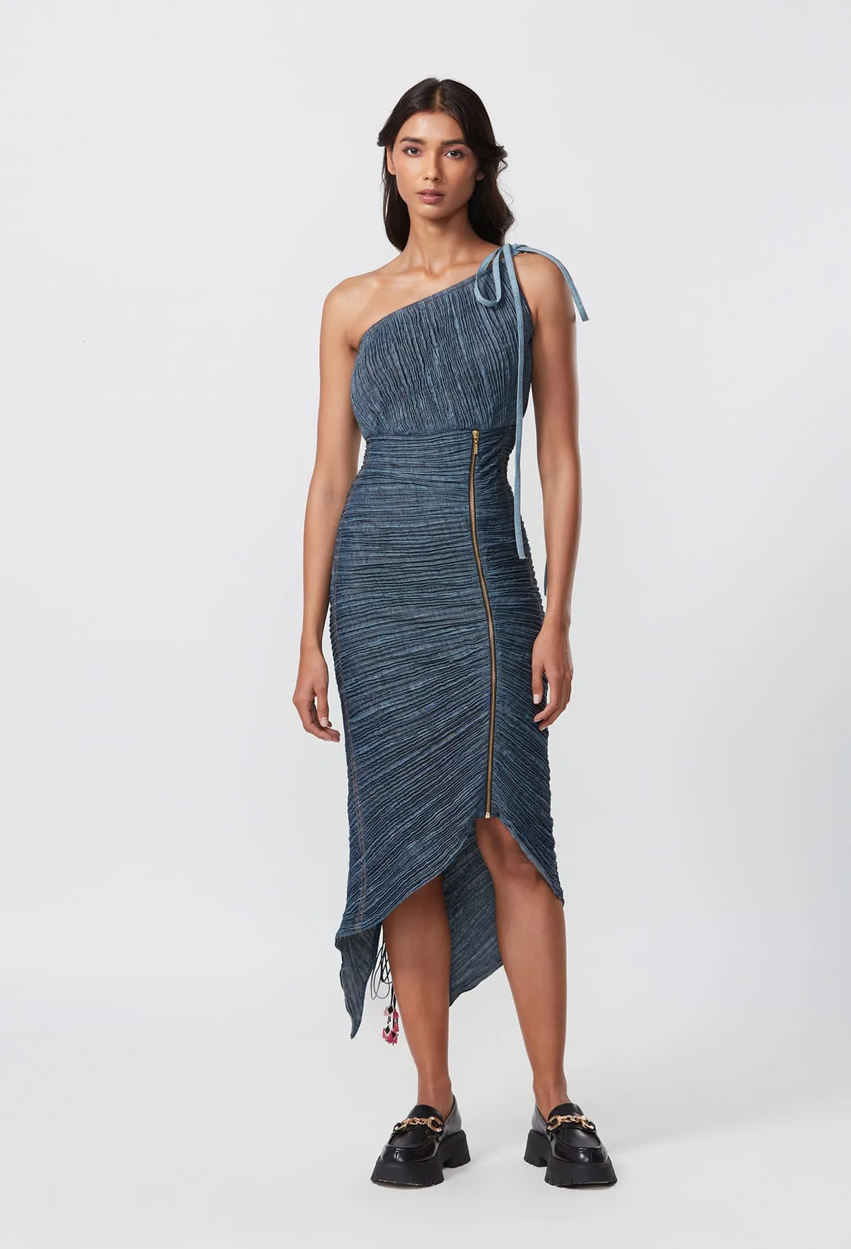 Denim Sari Style Dress