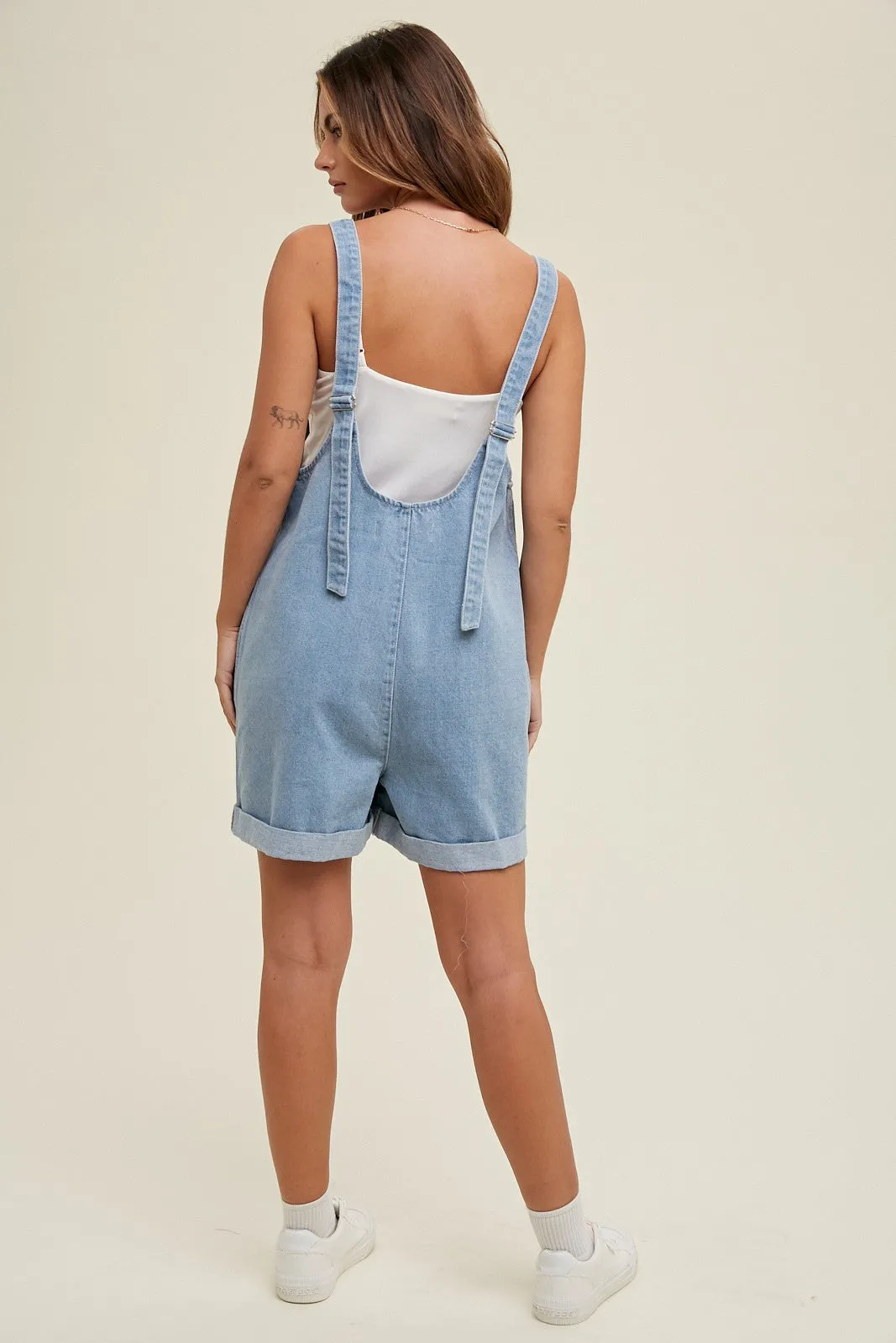 Denim Short Overalls