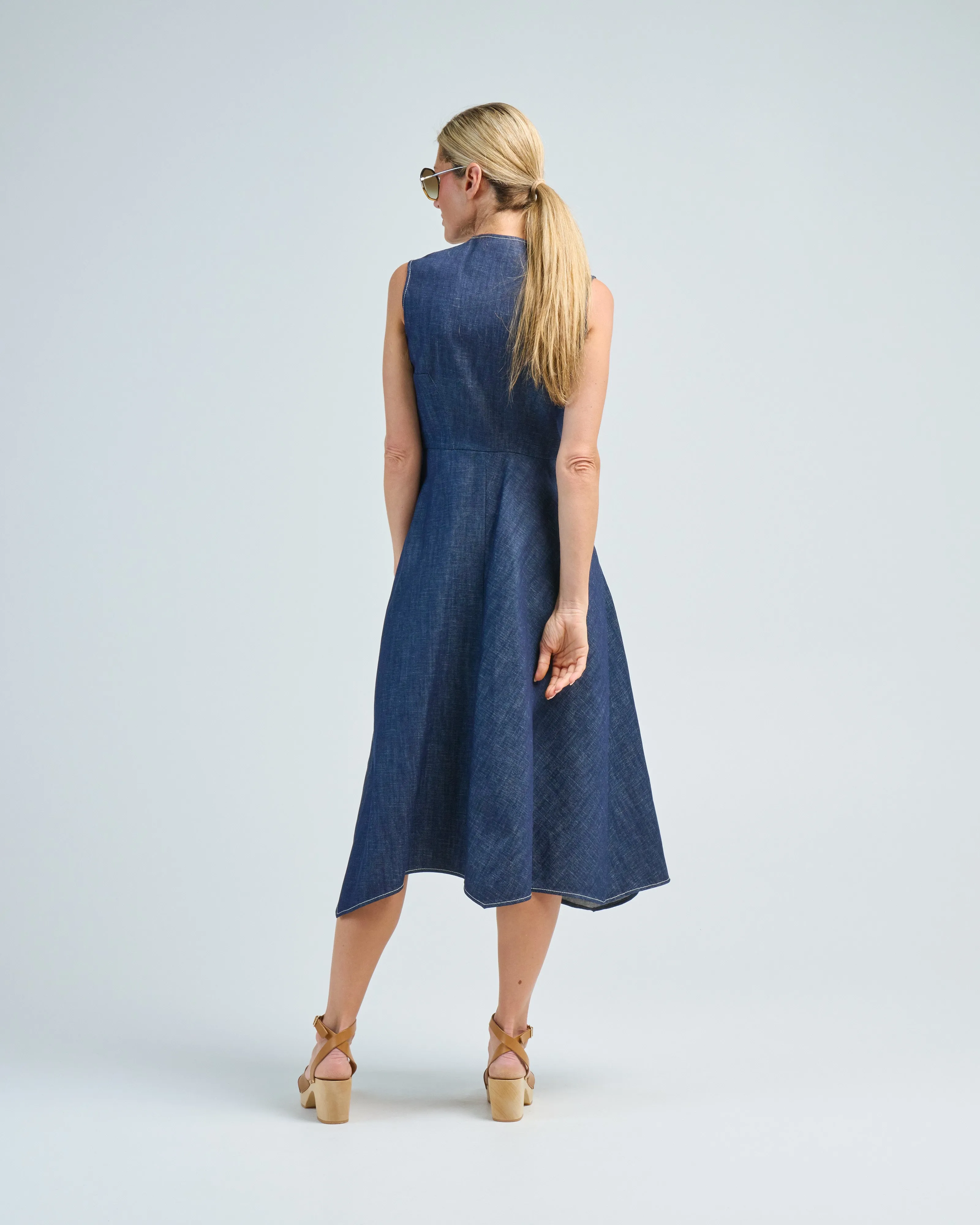 denim wave dress