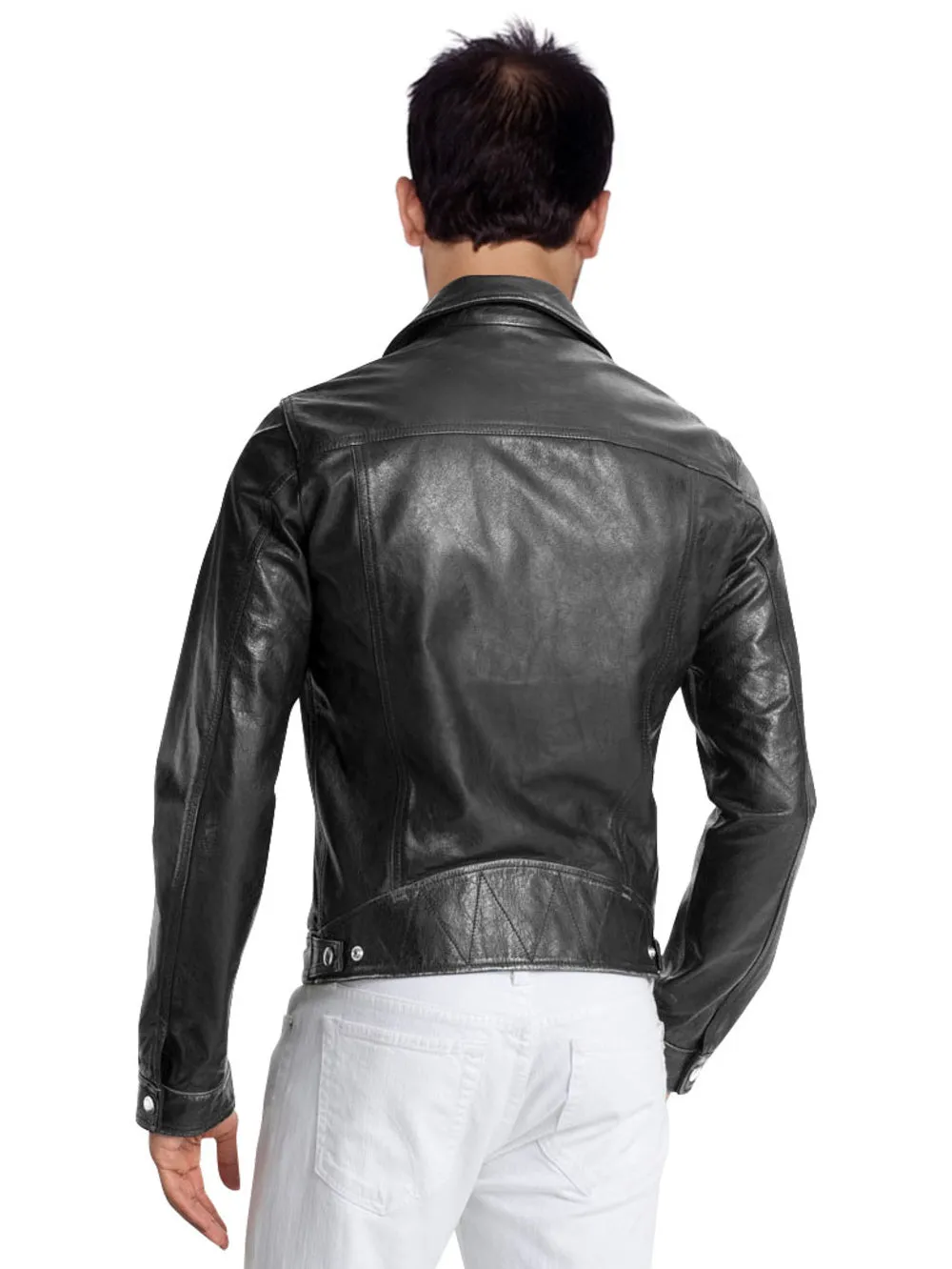 Designer Moto Genuine Leather Jacket for Men