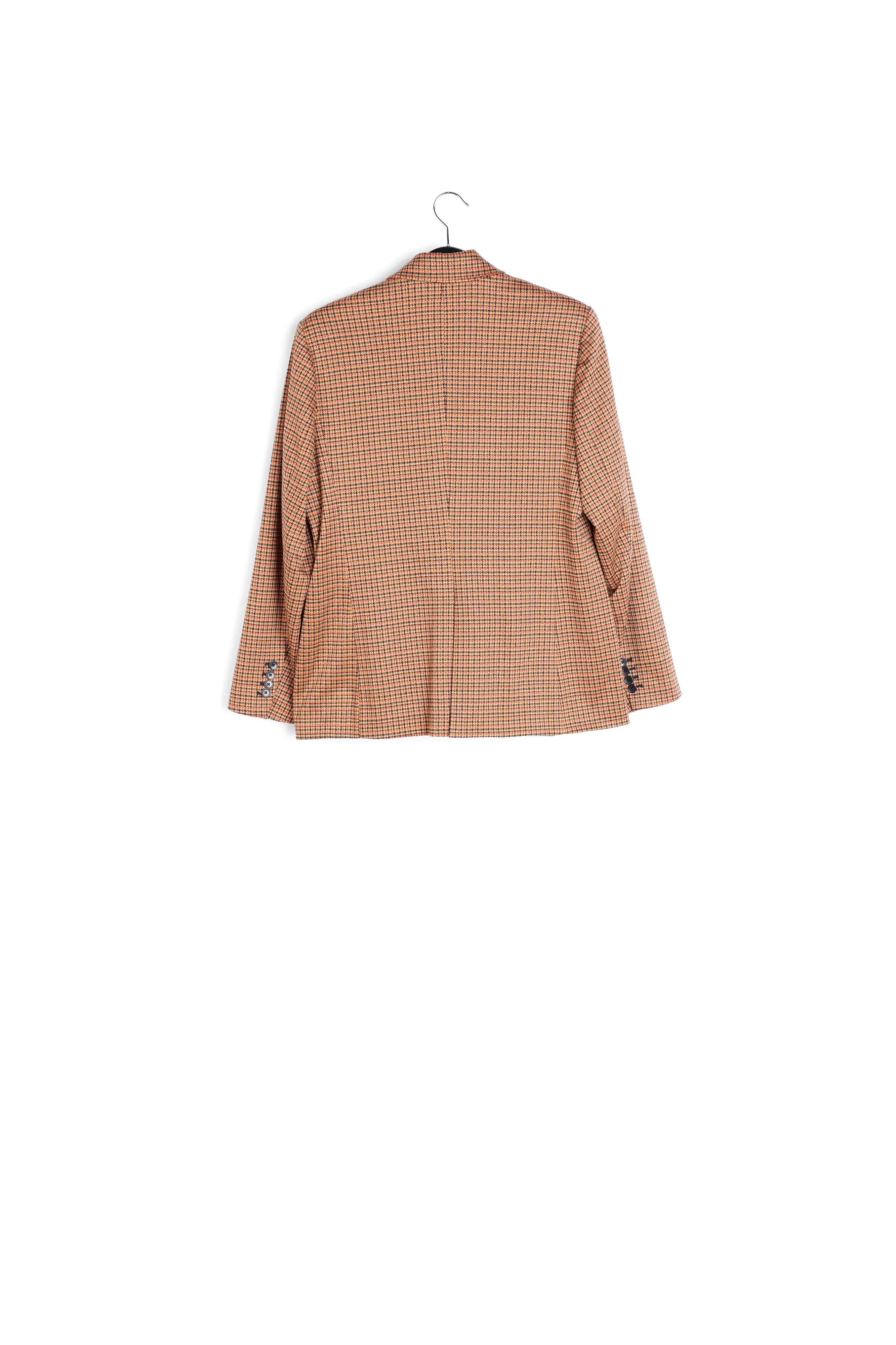 Double-breasted houndstooth blazer
