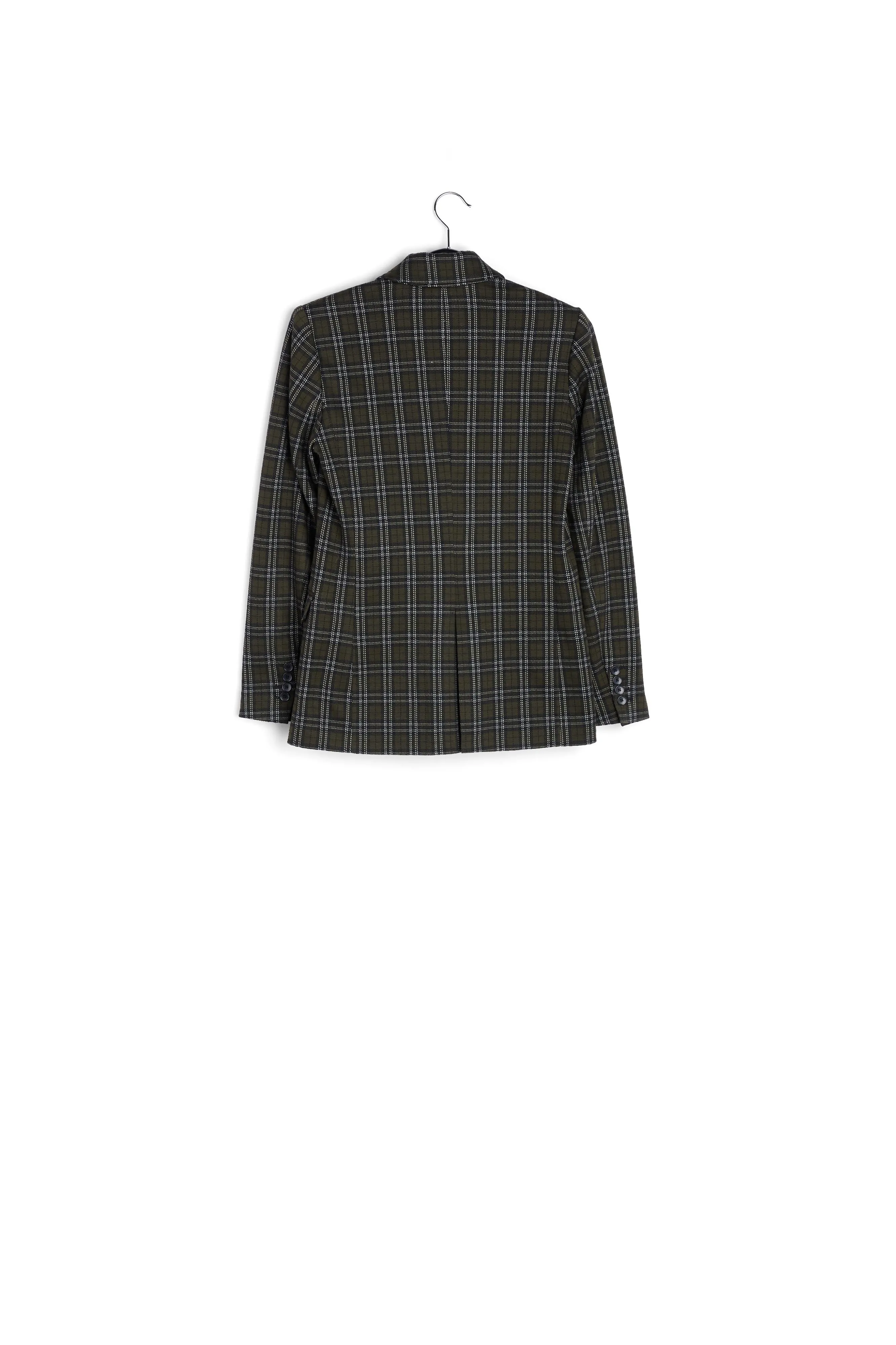 Double-breasted houndstooth blazer