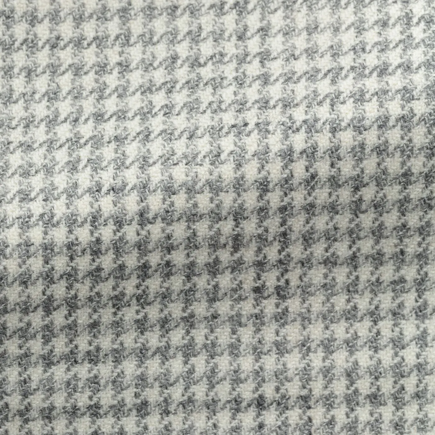 E. Thomas Smoke Grey Wool & Cashmere Houndstooth