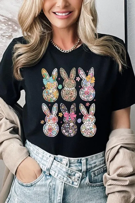 Easter Bunny Floral  Graphic Tee