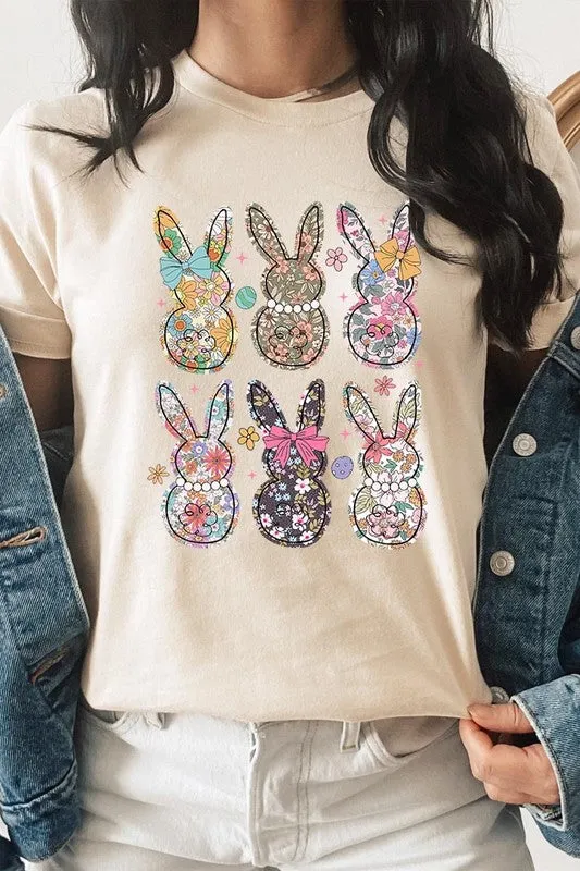 Easter Bunny Floral  Graphic Tee