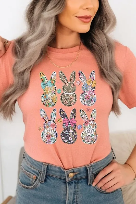Easter Bunny Floral  Graphic Tee