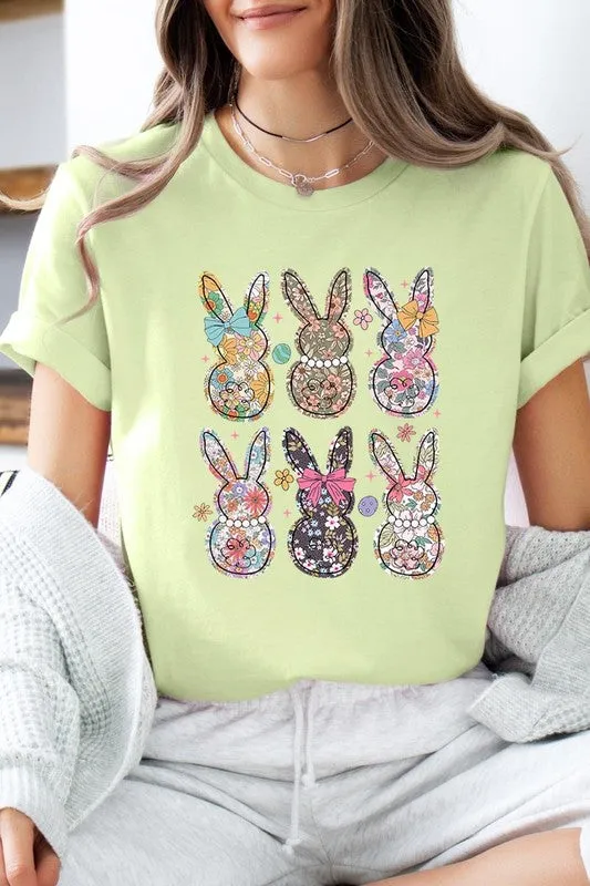 Easter Bunny Floral  Graphic Tee