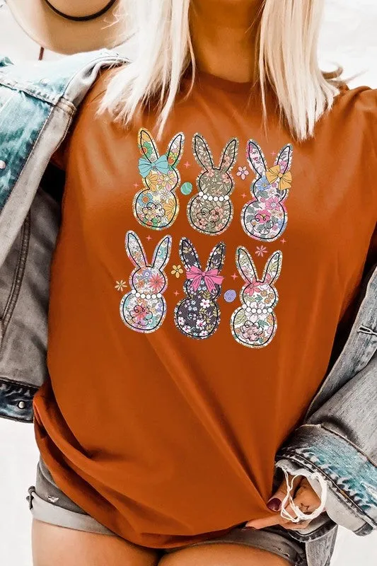 Easter Bunny Floral  Graphic Tee