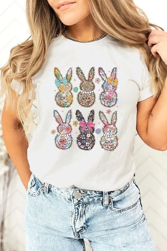 Easter Bunny Floral  Graphic Tee