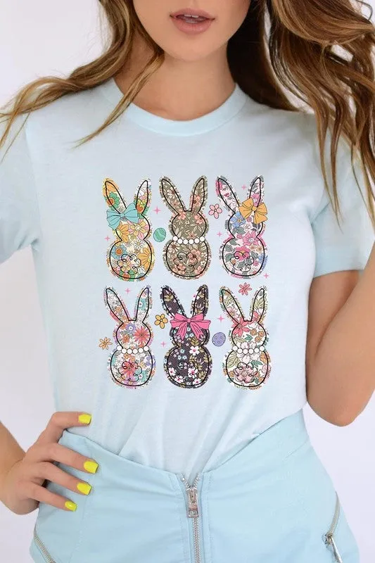 Easter Bunny Floral  Graphic Tee