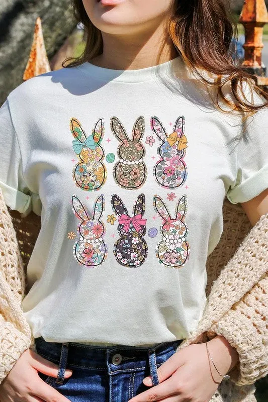 Easter Bunny Floral  Graphic Tee