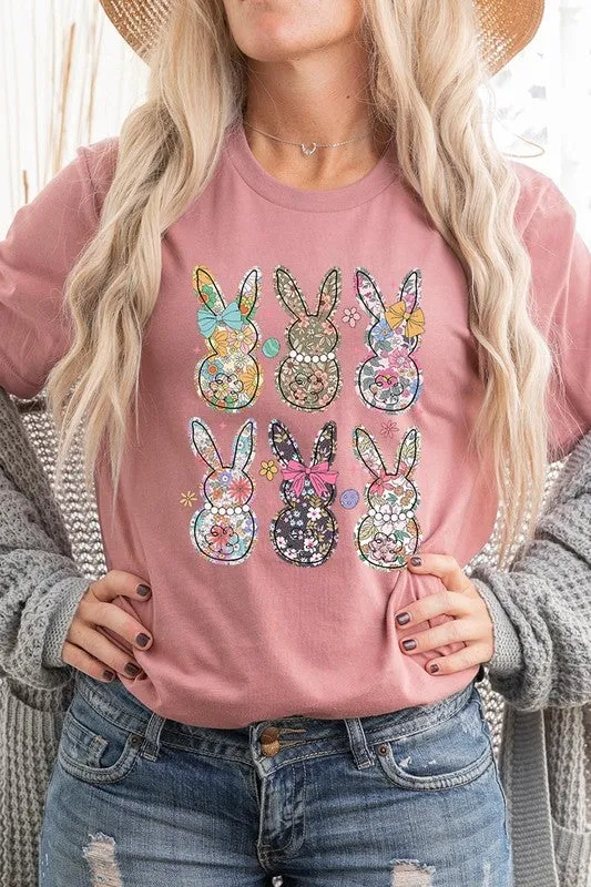 Easter Bunny Floral  Graphic Tee