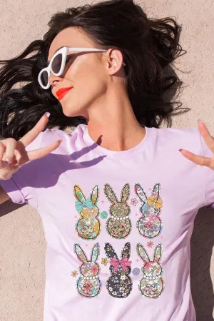 Easter Bunny Floral  Graphic Tee