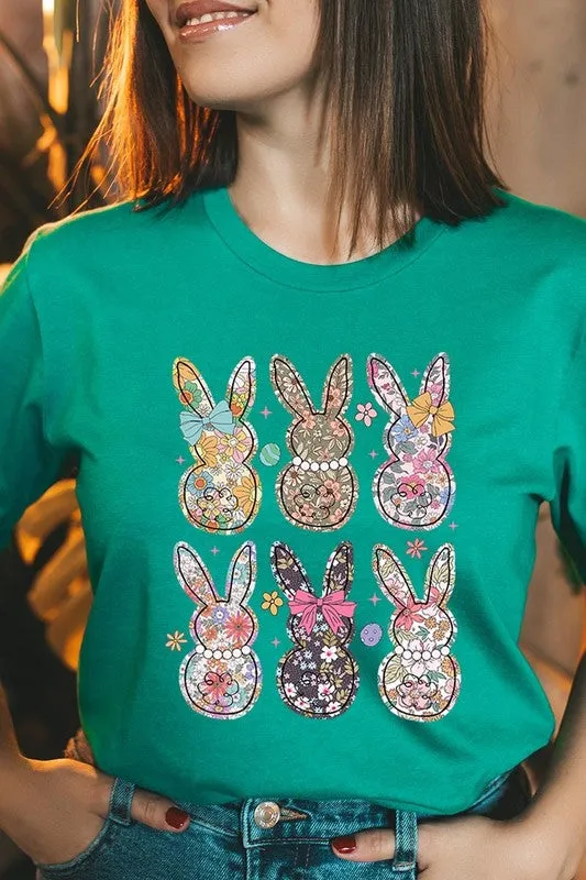Easter Bunny Floral  Graphic Tee