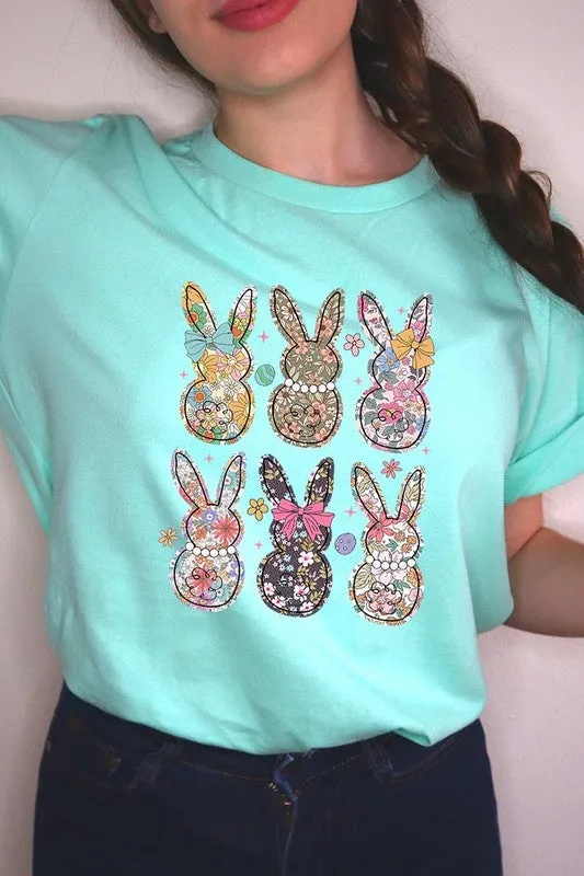 Easter Bunny Floral  Graphic Tee